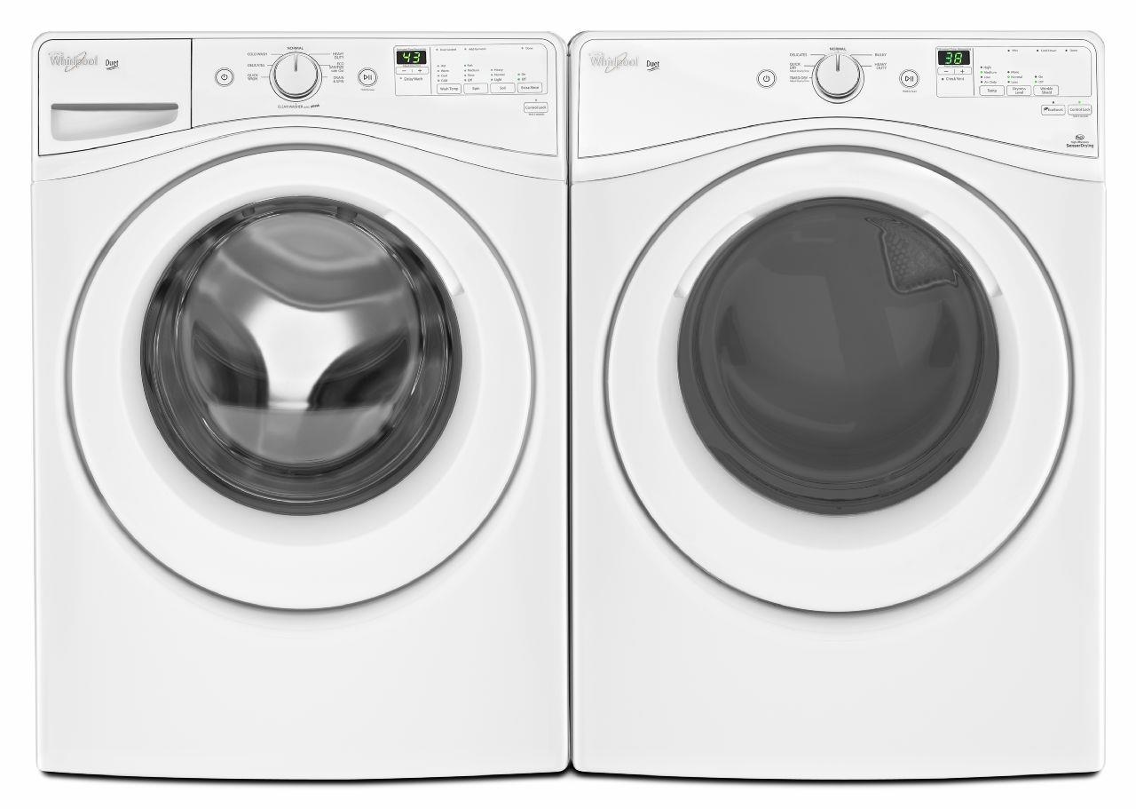 Whirlpool 4 2 Cu Ft Duet HE Front Load Washer And 7 3 Cu Ft